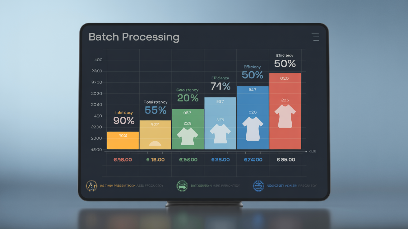 Comparison chart of batch processing vs individual article production.